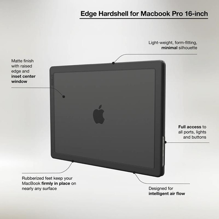 Incase Edge Hardshell Case - Etui MacBook Pro 16" (M4/M3/M2/M1/2024-2021) (Black) (INMB200754-BLK)