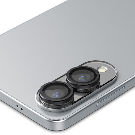 Spigen Optik Pro GLAS.TR EZ Fit Camera Protector 2-Pack - Szkło ochronne na obiektyw do Samsung Galaxy S25 Edge (2 szt)(Czarny) (AGL09413)