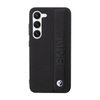BMW Leather Textured & Stripe - Etui Samsung Galaxy S23+ (czarny) (BMHCS23M22RDPK)