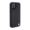 BMW Leather Hot Stamp MagSafe - Etui iPhone 15 Plus (Czarny) (BMHMP15MSLLBK)