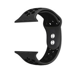 Crong Duo Sport - Pasek do Apple Watch 44/45/46/49 mm (szary/czarny) (CRG-44DSB-BLK)