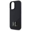 Karl Lagerfeld Silicone Shadow Metal Initial MagSafe - Etui iPhone 16 (czarny) (KLHMP16SSCMKMPCK)