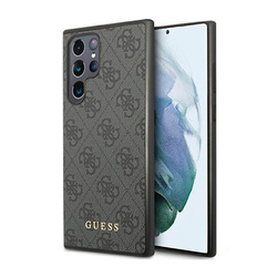Guess 4G Metal Logo - Etui Samsung Galaxy S23 Ultra (szary) (GUHCS23LG4GFGR)