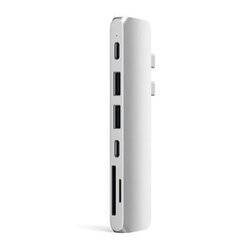 Satechi Hub z USB-C PRO na Thunderbolt 3, USB-C, 2 x USB 3.0, HDMI 4K, SD, microSD - Srebrny (ST-CMBPS)