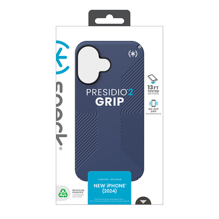 Speck Presidio2 Grip - Etui iPhone 16 (Coastal Blue / Dust Grey / White) (150779-3206)