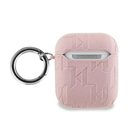 Karl Lagerfeld Monogram Karl Head - Etui AirPods 1/2 gen (różowy) (KLA2PGKIPP)