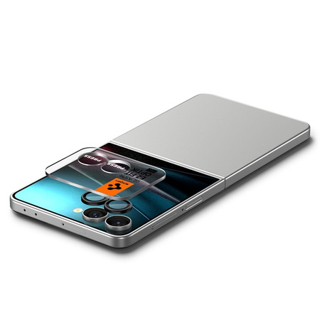 Spigen Optik Pro HD GLAS.TR EZ Fit Camera Protector 2-Pack - Szkło ochronne na obiektyw do Samsung Galaxy Z Flip 7 (Czarny) (AGL09587)