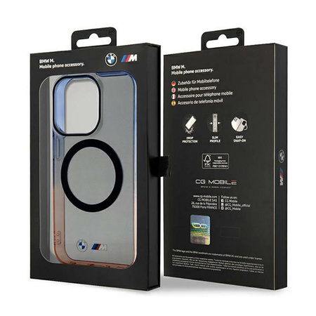 BMW Gradient Bumper MagSafe - Etui iPhone 14 Pro Max (Szary) (BMHMP14XHTGE)