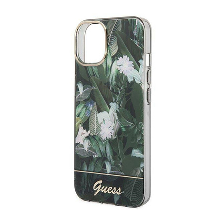Guess Jungle Case - Etui iPhone 14 Plus (zielony) (GUHCP14MHGJGHA)