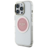 Guess IML Metal Colored Circle Classic Logo MagSafe - Etui do iPhone 16 Pro (różowy) (GUHMP16LHTDRCEDP)