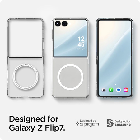 Spigen Airskin Mag MagSafe - Etui do Samsung Galaxy Z Flip 7 (Clear/White) (ACS09556)