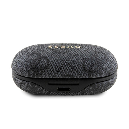 Guess 4G Metal Logo - Słuchawki Bluetooth TWS ENC + etui ładujące (czarny) (GUTWSP4EGK)