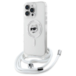 Karl Lagerfeld IML Choupette Head & Cord MagSafe - Etui iPhone 16 Pro (przezroczysty) (KLHMP16LHCCHNT)