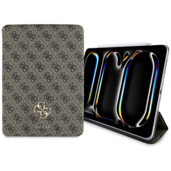 Guess Magnetic 4G Big Logo - Etui iPad Pro 11" M4 (2024) (brązowy) (GUFC11PM24PS4SGW)