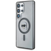 Karl Lagerfeld Button Karl Head Printed Logo MagSafe - Etui Samsung Galaxy S25 Ultra (czarny) (KLHMS25LHLSKIK)