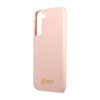 Guess Silicone Script Metal Logo - Etui Samsung Galaxy S23+ (różowy) (GUHCS23MLSLMGPP)