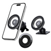 Spigen MFT13 Magnetic Dashboard & Vent Car Mount - Magnetyczny uchwyt samochodowy MagSafe (Srebrny) (ACP08314)