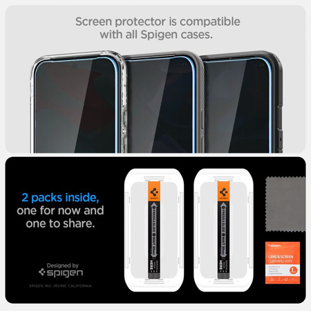 Spigen GLAS.TR EZ FIT Privacy 2-Pack - Szkło hartowane z filtrem prywatyzującym do Google Pixel 9 Pro XL 2 szt (AGL09313)
