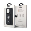Karl Lagerfeld Gripstand Saffiano Karl & Choupette Pins - Etui iPhone 13 Pro (czarny) (KLHCP13LGSAKCPK)
