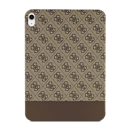 Guess 4G Stripe Allover - Etui iPad 10.9" (2022) (Brązowy) (GUFC11PS4SGW)
