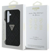Guess Hot Stamp 4G Pattern Triangle Metal Logo - Etui do Samsung Galaxy S25 (czarny) (GUHCS25SPGP4STRK)