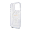 Guess Ring Stand Script Glitter MagSafe - Etui iPhone 15 Pro (przezroczysty) (GUHMP15LHRSGSD)