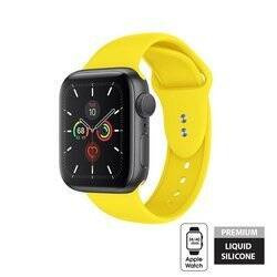 Crong Liquid - Pasek do Apple Watch 38/40/41/42 mm (żółty) (CRG-40LQB-YEL)