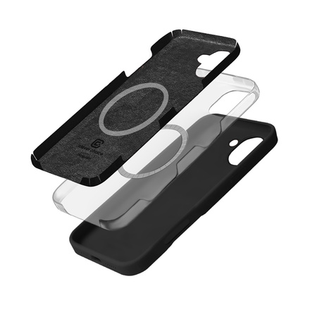 Crong Color Cover Magnetic - Etui iPhone 16 MagSafe (czarny) (CRGCOLRMIP1661BLK)