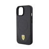 Ferrari Carbon Metal Logo MagSafe - Etui iPhone 15 (czarny) (FEHMP15SPTEK)
