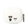 Karl Lagerfeld Silicone Karl & Choupette - Etui AirPods Pro (biały) (KLACAPSILKCW)