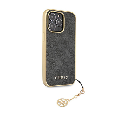 Guess 4G Charms Collection - Etui iPhone 14 Pro (szary) (GUHCP14LGF4GGR)