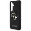 Guess Grained Big 4G Logo Small Classic Logo - Etui do Samsung Galaxy S25 (czarny) (GUHCS25SPGT4MBK)