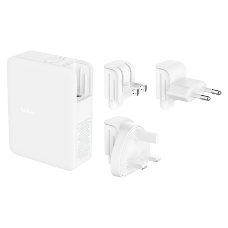 Belkin 140W 4 x porty GaN ładowarka ścienna, biała (WCH014BTWH)