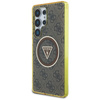 Guess 4G Glitter Triangle Buttons MagSafe - Etui do Samsung Galaxy S25 Ultra (brązowy) (GUHMS25LHG4PRTGW)