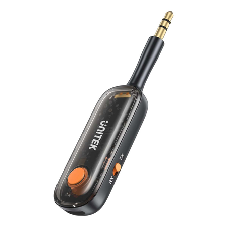 UNITEK 2w1 Adapter Bluetooth 5.3 nadajnik/odbiornik audio zasięg 10m czarny (B1111A01)