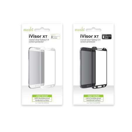 Moshi iVisor XT - Przezroczysta folia ochronna Full Face Samsung Galaxy S4 (biały) (99MO020939)