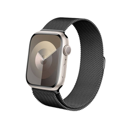 Crong Milano Steel - Pasek ze stali nierdzewnej do Apple Watch 44/45/46/49 mm (grafitowy) (CRG44MSTGRP)