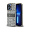 DKNY Leather Mono Stripe & Metal Logo - Etui iPhone 15 Pro Max (beżowy) (DKHCP15XPRTHSLE)