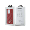 Karl Lagerfeld Diagonal Quilted Script - Etui iPhone 15 Pro (czerwony) (KLHCP15LPQDSMGR)