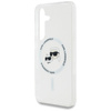 Karl Lagerfeld Button Karl & Choupette Heads Printed Logo MagSafe - Etui Samsung Galaxy S25 (biały) (KLHMS25SHLSKCH)