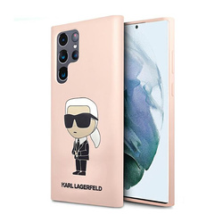 Karl Lagerfeld Silicone NFT Ikonik - Etui Samsung Galaxy S23 Ultra (różowy) (KLHCS23LSNIKBCP)