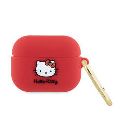 Hello Kitty Silicone 3D Kitty Head - Etui AirPods Pro (fuksja) (HKAP3DKHSF)