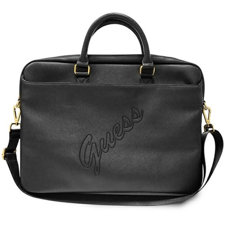 Guess Saffiano Script Computer Bag – Torba na notebooka 15” (czarny) (GUCB15PUSASBK)