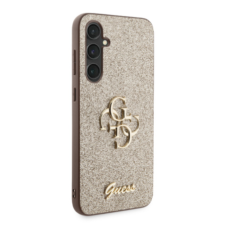 Guess Glitter Script Big 4G - Etui Samsung Galaxy S23 FE (złoty) (GUHCS23FEHG4SGD)
