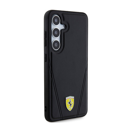 Ferrari Hot Stamp V Lines MagSafe - Etui Samsung Galaxy S24+ (czarny) (FEHMS24MP3BAK)