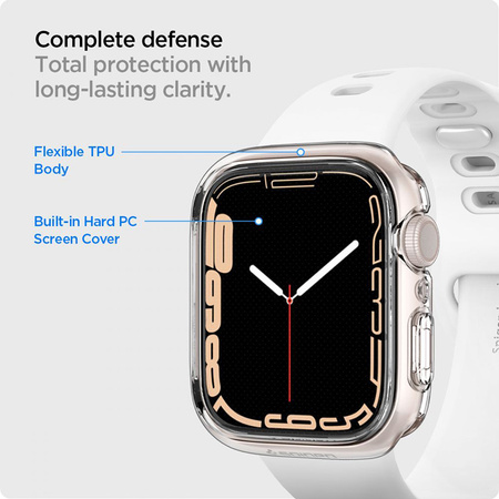 Spigen Ultra Hybrid - Obudowa do Apple Watch 7/8/9 45 mm (Przezroczysty) (ACS04611)