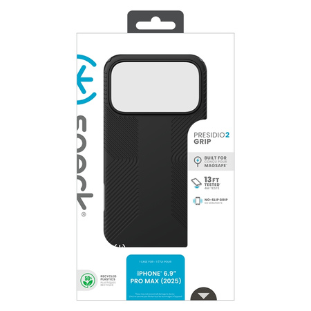 Speck Presidio2 Grip MagSafe - Etui iPhone 17 Pro Max (Black / Slate Grey / White) (150985-D143)
