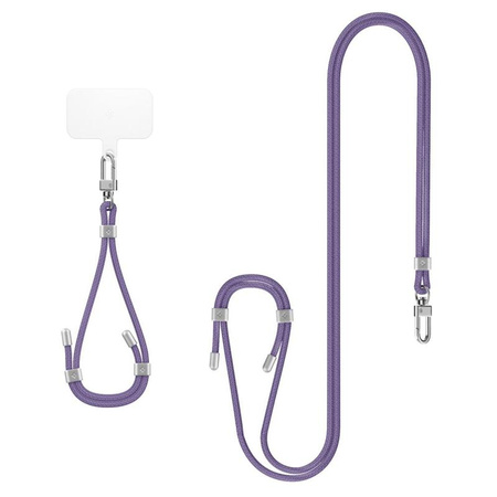 Spigen Universal Strap Set Crossbody & Wrist - Pasek do telefonu na ramię + na nadgarstek (Deep Purple) (AFA08363)