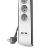 Belkin listwa antyprzepięciowa, 4 gniazda 2m, 2 x USB 2.4A (BSV401CA2M)