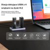 Unitek USB4 4-kieszeniowa stacja dokująca/ klonująca M.2 SSD (S1243BGY01-EU)